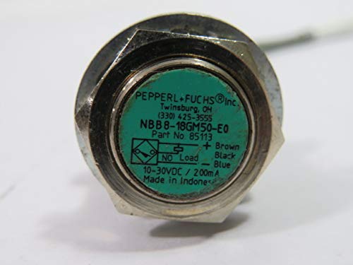 "Pepperl + Fuchs NBB8-18GM50-E0 SENSOR, INDUCTIVE, PROXIMITY, CYLINDRICAL, SENSING DISTANCE 8MM"