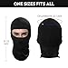 Pukavt 2 Pack Balaclava Face Mask, Ski Mask for Men Women, UV Protection Windproof Scarf for Motorcycle Snowboard Cycling Black