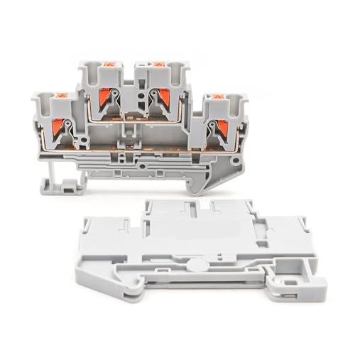 PTTB2.5 bloque de terminales riel DIN conector doble capa 2.5 mm² resorte PTTB-2.5-GRAY x50