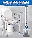 HOMLAND Raised Toilet Seat with Handles, Toilet Seat Riser for Seniors with Adjustable Height & Width, 400lb Handicap Elevated Toilet Seat for Elderly, Pregnant, Fit Any Toilet