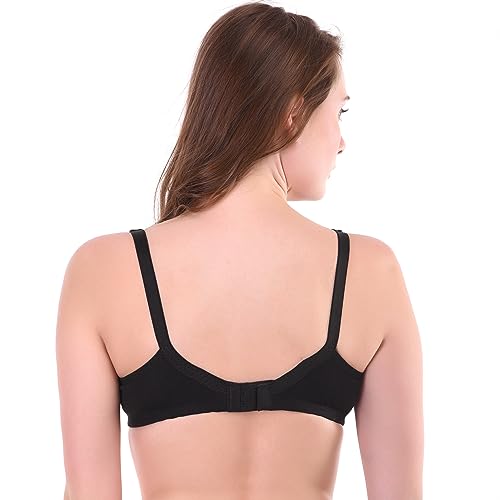 Image of Women Maternity Non Padded Bra - Made of Pure Cotton Full Coverage Non Wired Seamless Pushup Soft Cup for T-Shirt Saree Dress Sports Garment for Daily Use Everyday