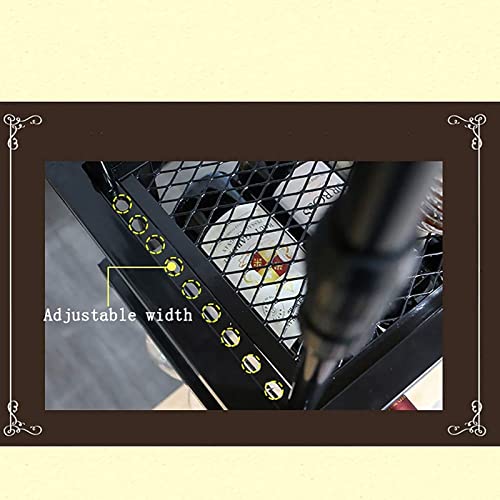 Cintre suspendu pour verre à vin et porte-bouteilles de plafond réglable style rustique noir - 7