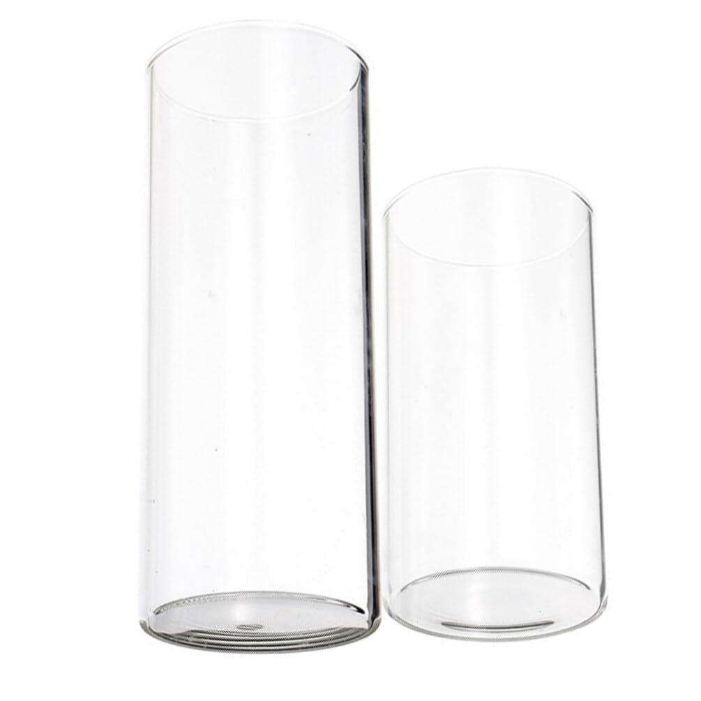 HOLIDYOYO 2pcs Candle Cup Candle Holder Lamp Shade Candle Holders Home Candle Holder Decorative Candle Cover Clear Candle Holder Candle Supply Ornaments High Borosilicate Glass