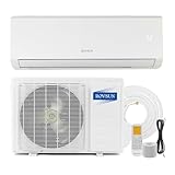 ROVSUN 9000 BTU Mini Split Air Conditioner & Heater, 19 SEER 115V Energy Saving Inverter Ductless Wall AC Unit for Rooms up to 450 Sq. Ft with Pre-Charged Condenser, Heat Pump & Installation Kit