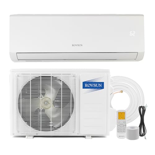 ROVSUN 12000-28000 BTU Mini Split Air Conditioner & Heater, 19 SEER2 230V Energy Saving Inverter Ductless Wall AC Unit with Pre-Charged Condenser, Heat Pump & Installation Kit