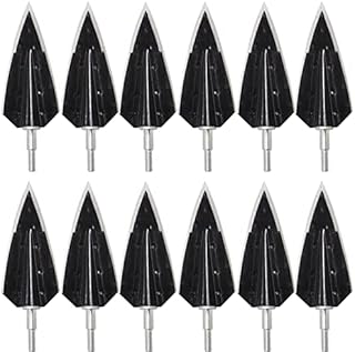 Sososhoot Broadheads 150 Grain Single Bevel Broadheads Fixed Blade Broadheads Archery Arrow Tips for Compound Recurve Bow with A Broadhead Case (150Grain)