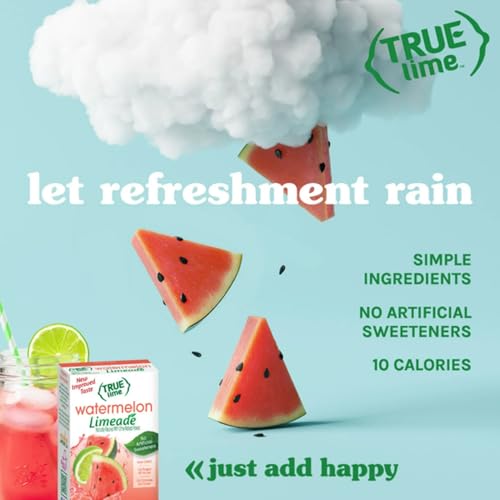 True Lime, Watermelon Limeade Drink Mix 10 packets (Pack of 4)