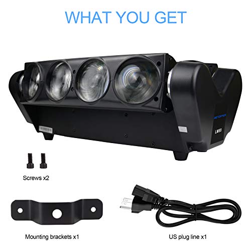 Moving Head LED Light,Betopper 8x8W RGBW 4 In 1 LED Stage Light Moving Beams Rotating, DMX-512 Portable DJ Light LED Lighting for Concert,Party,Stage,Restaurant etc. - Thumbnail 3