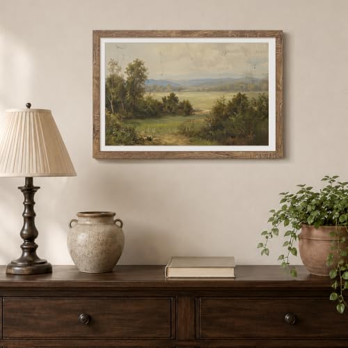 Image of upsimples 12x18 Frame, Display Pictures 11x17 with Mat or 12 x 18 Without, Wall Hanging Poster Frames, Rustic Brown, 1 Pack