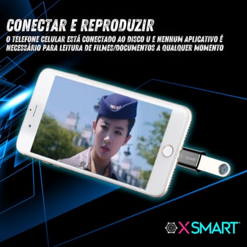 Adaptador Lightning macho para USB3.0 fêmea, adaptador Compativel com iPhone 14/13/12/11/Xr/X/XS/8/7