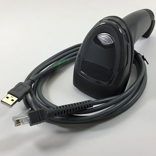 Scanner de codes-barres filaire imager 2D 1D noir avec câbles USB et RS232 - 6
