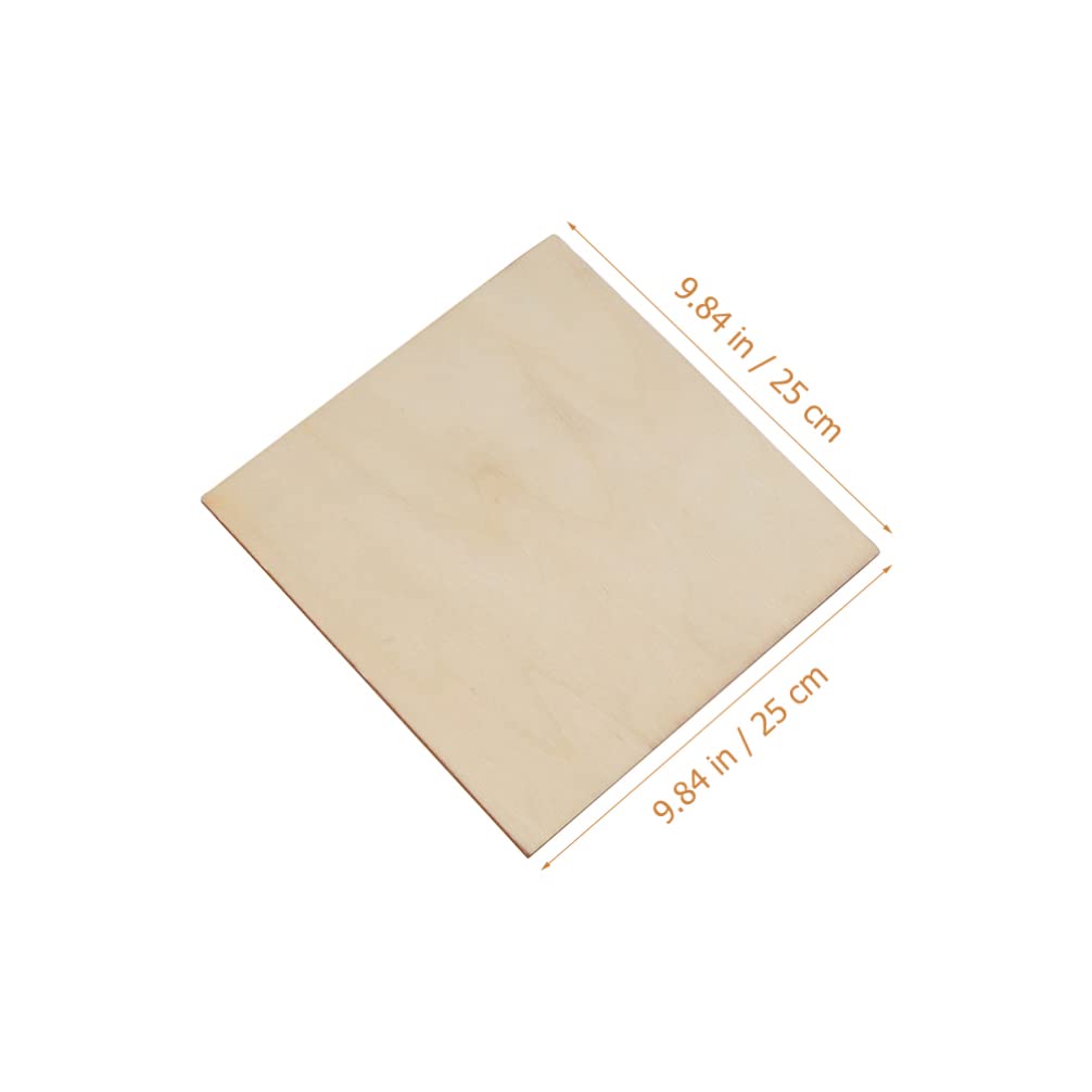 Ciieeo 6 Piezas Decoración Astillas De Madera Sin Terminar Láminas Cuadradas De Madera Para Proyectos De Bricolaje y Pintura
