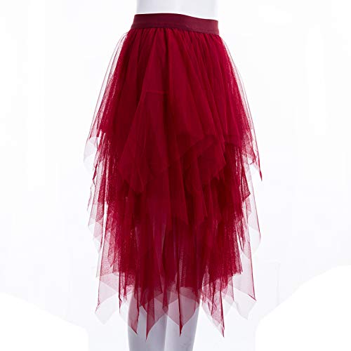 Geagodelia Women Irregular Tulle Skirt Women Summer High Waist Skirt Women´s 50s Petticoat Vintage Knee-Length Underskirt Retro Half Tutu Slips (Red, ONE Size) steampunk buy now online Geagodelia Women Irregular Tulle Skirt Women Summer High Waist Skirt Women´s 50s Petticoat Vintage Knee-Length Underskirt Retro Half Tutu Slips (Red, ONE Size) steampunk buy now online