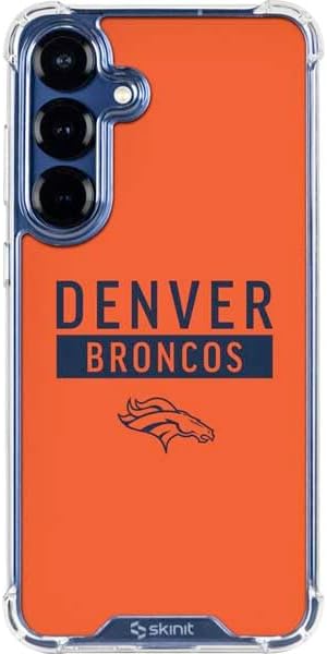 Skinit Clear Phone Case Compatible with Galaxy S25 - Officially Licensed NFL Denver Broncos Vintage Design