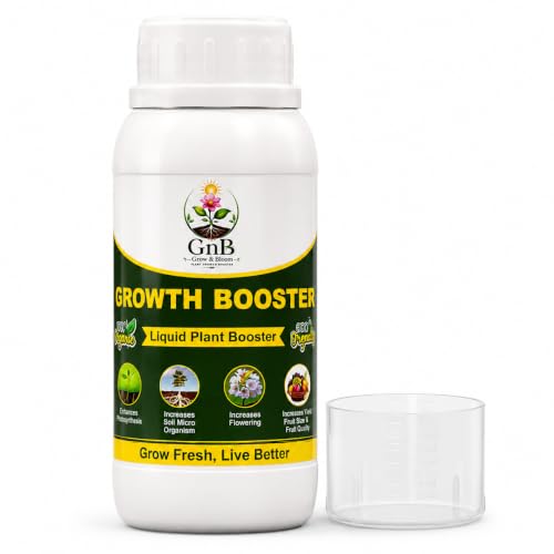 Image of GnB Seaweed Extract Fertilizer 500 ml, 100% Organic | Growth Booster | Strong Roots & Healthy Plants | Bio Fertilizer for Flowers, Fruits & Garden | Enhances Growth of all plants | Mix in Water & Use