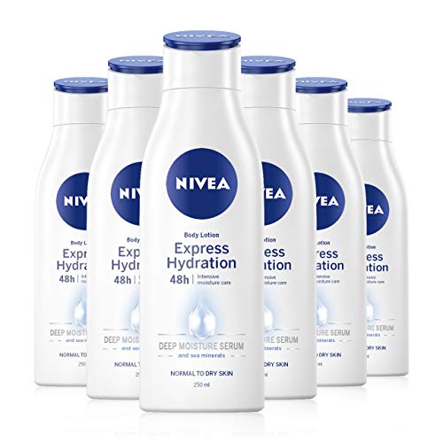 Lotion Nivea Body Express hydratation intense formule absorption rapide pack de 6
