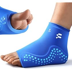 Extended Ankle Ice Pack Wrap for Sprained Ankle & Swelling Relief, 30% Longer Lasting Cold Therapy, Reusable Gel Ice Pack Sleeve for Foot Pain, Plantar Fasciitis, Achilles Tendonitis, Heel Pain, L