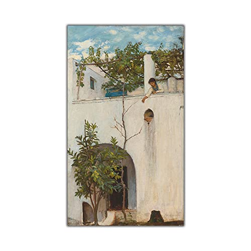 Peinture 5D Lady on a Balcony anti-stress decoration murale 50x61