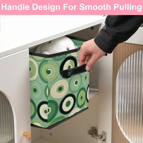 Cube de rangement durable avec poignées cuir pour la maison - 6