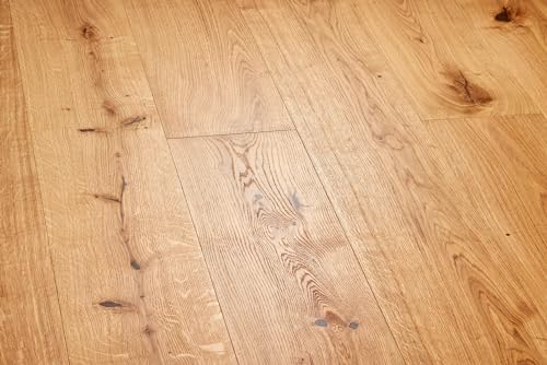 Holzfloors Parkettbrett Vintage, Fischgratparkett, Parkettboden, Dreischichtig Parkett, Eichenschicht 3,5 mm dick, Wasserfest, Massivdiele, Echtes Holz, Parketthölzer, Natur, 14x254x2430mm