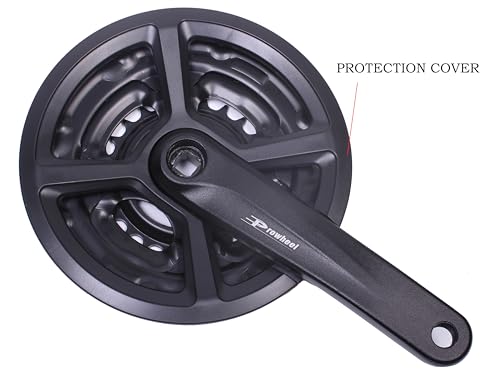 PROWHEEL Bicycle Crankset,42-34-24T for 3x6/7/8Speed Universal Square Hole Crank Set 170MM Crank Arm for Mountain Bike