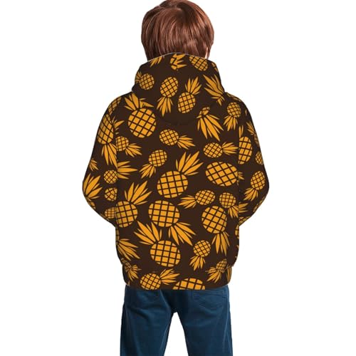 Colorful Pineapple Kid Hoodies Boys Sweatshirts Girls Pullover with Pocket4