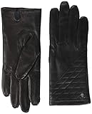 Feinstes Ziegen Nappaleder Roeckl Damen Leeds Handschuhe, Black, 7