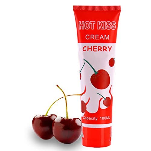 Fruits Flavored Lube Personal Lubricants Water-Based Long Lasting, Strawberry, Cherry, Apple, and Peach (Cherry 3.4 Fl OZ/100ml)