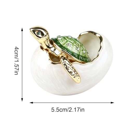 Boîte à Bijoux Tortue en alliage de zinc faite à la main pour table de chevet - 6