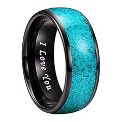 8mm Black Tungsten I Love You