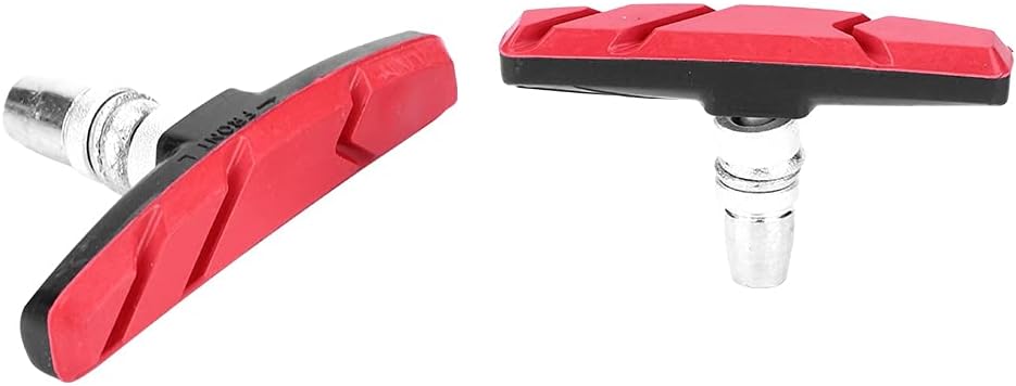 1 Pair Bike Brake Pads Mountain Bike V Brake Pads Cycling Component Parts for Bicycle Lovers(Red)