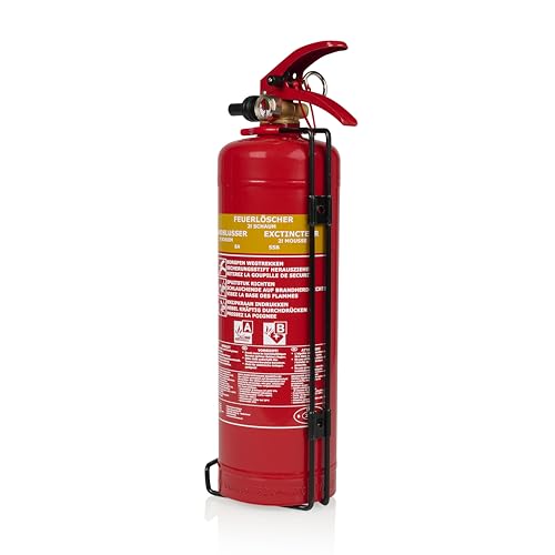 Smartwares Schaum-Feuerlöscher - 2 L - für AB-Brände - geeignet für Büros und Privathaushalte - inkl. Halterung - 10.014.97