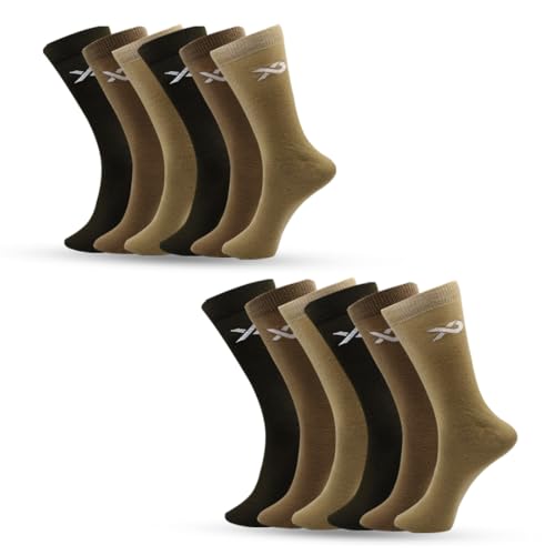 XJARVIS ® Texas Premium Socks for Men's Solid Calf Crew Combed Cotton Full Length Formal Official Socks, Free Size