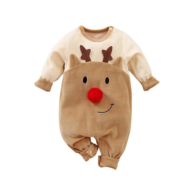 My First Christmas Infant Elf Reindeer Costume Outfit