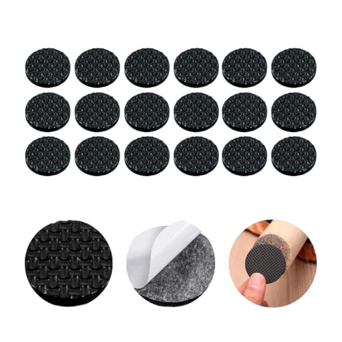 Protetor de Borracha Antideslizante Redondo Anti Risco 2,5 cm c/ 18 Peças Multiuso Protetor de Pé de