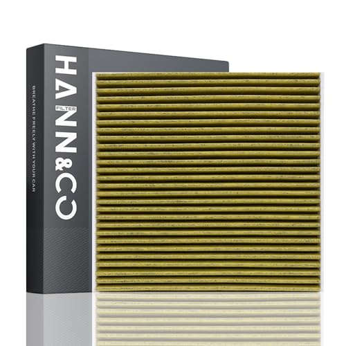 HANN&CO HEPA Activated Carbon Cabin Air Filter With Silver Ion Technology Provides Up To 24 Months of Protection,Suitable For Honda;Acura Replacement CF10134, CP134(HCC1021-Y)