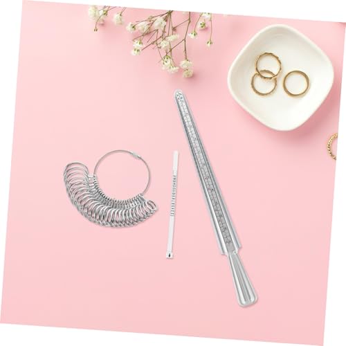 Medidor de tamaño de anillo con mandril metálico Amosfun para joyería 6