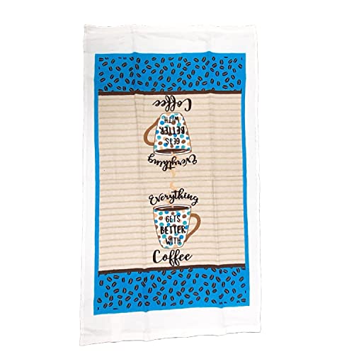 Everything Gets Better With Coffee Polka Dot Coffee Mug Kitchen Decor Kitchen Dish Towel 15 X 25 Inch Colorful Blue,Multicolor #TOP1