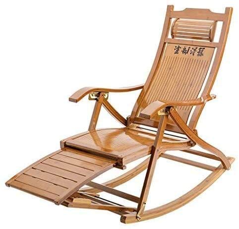 Chaise berçante de plage en bambou pour des moments de détente à la piscine