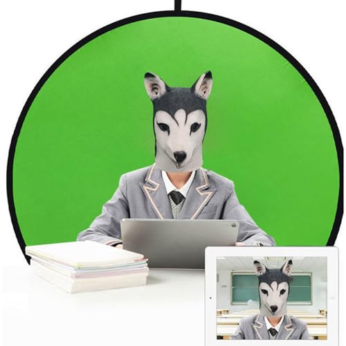 Écran vert double face pliable et circulaire pour conversations vidéo