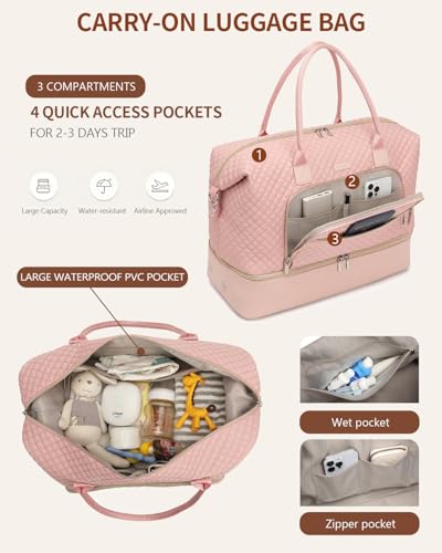 CLOKARS Weekender Bag with Shoe Compartment