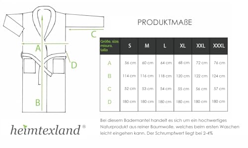 heimtexland ® Bademantel Waffelpique Reisebademantel Saunamantel 100% Baumwolle Oekotex leicht schnelltrocknend hautfreundlich für Damen und Herren Typ881 Weiß L