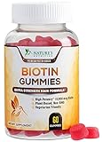 Biotin Gummies 10,000mcg Extra Strength Formula for Hair, Skin, and Nails - Premium Vegan...