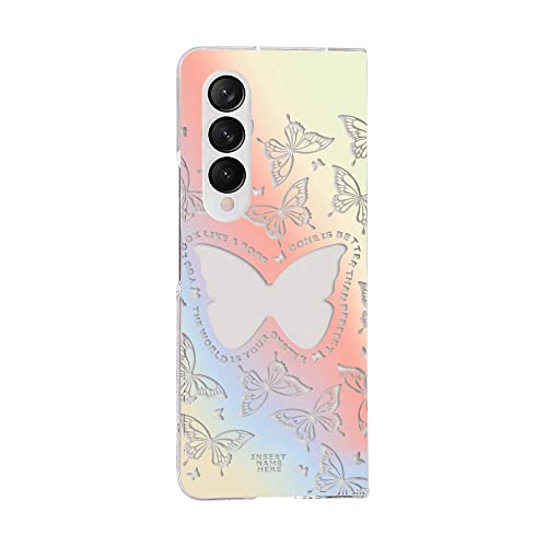 Coque Samsung Galaxy Z Fold 4 et 3 transparente antichoc avec motif papillon dégradé