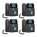 Fanvil IP Phone X4U Gigabit SIP Enterprise Desktop Phone with Dual-Color LCD Display (4-Pack)