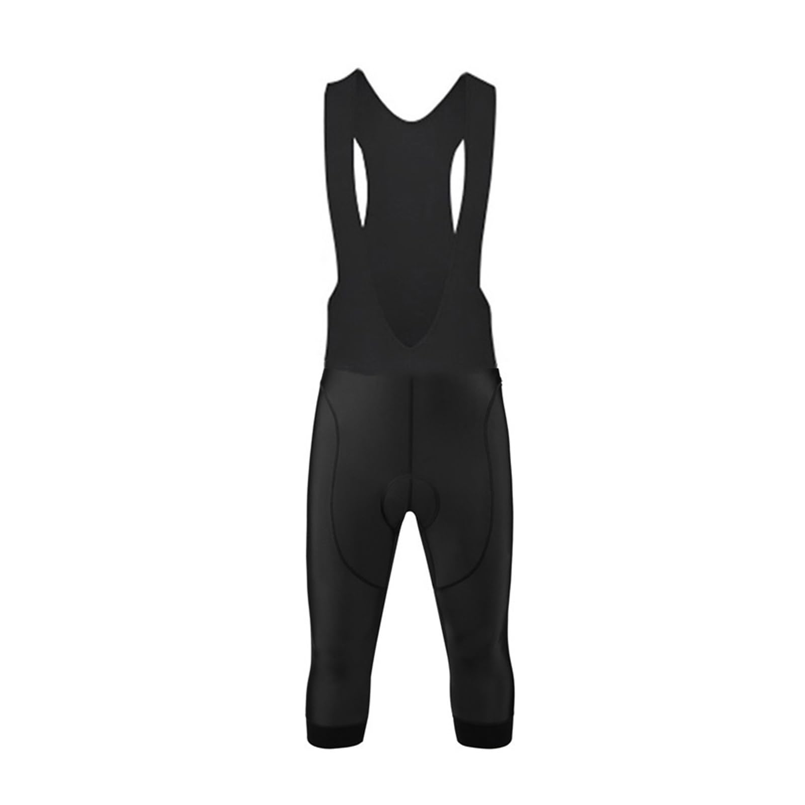 Salopette Ciclismo Pantaloncini con Bretelle da Bicicletta Estivi Completamente Neri Pantaloni A 7 Punti Equitazione Uomo/Donna 3/4 Ciclismo All'aperto per Lo Sport