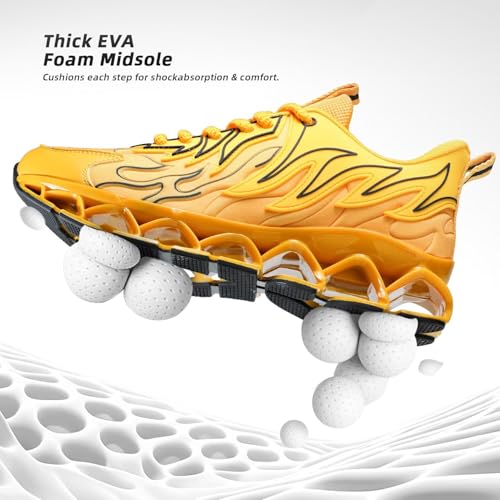 Image of Mens Running Shoes Mesh Breathable Trail Runners Fashion Sport Blade Walking Tennis Sneakers