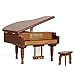 Boîte à Musique Piano Music Box Modèle avec banc en bois Windup mécanique Boîte à musique cadeau Compatible with Noël/Anniversaire/Saint Valentin Jouets musicaux (Color : Brown, Taille : B)