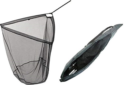 NGT Carp Net 42 with Handle + Case Free Kescher, schwarz, XL