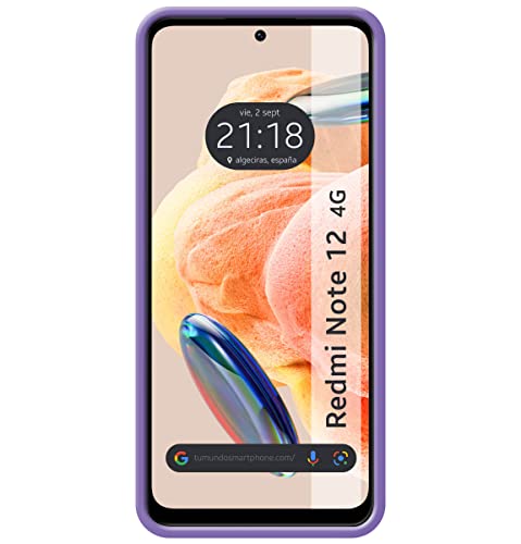 Tumundosmartphone Silicone Liquid Ultra Soft Case for Xiaomi Redmi Note 12 4G Purple, Grundschale - Image 3